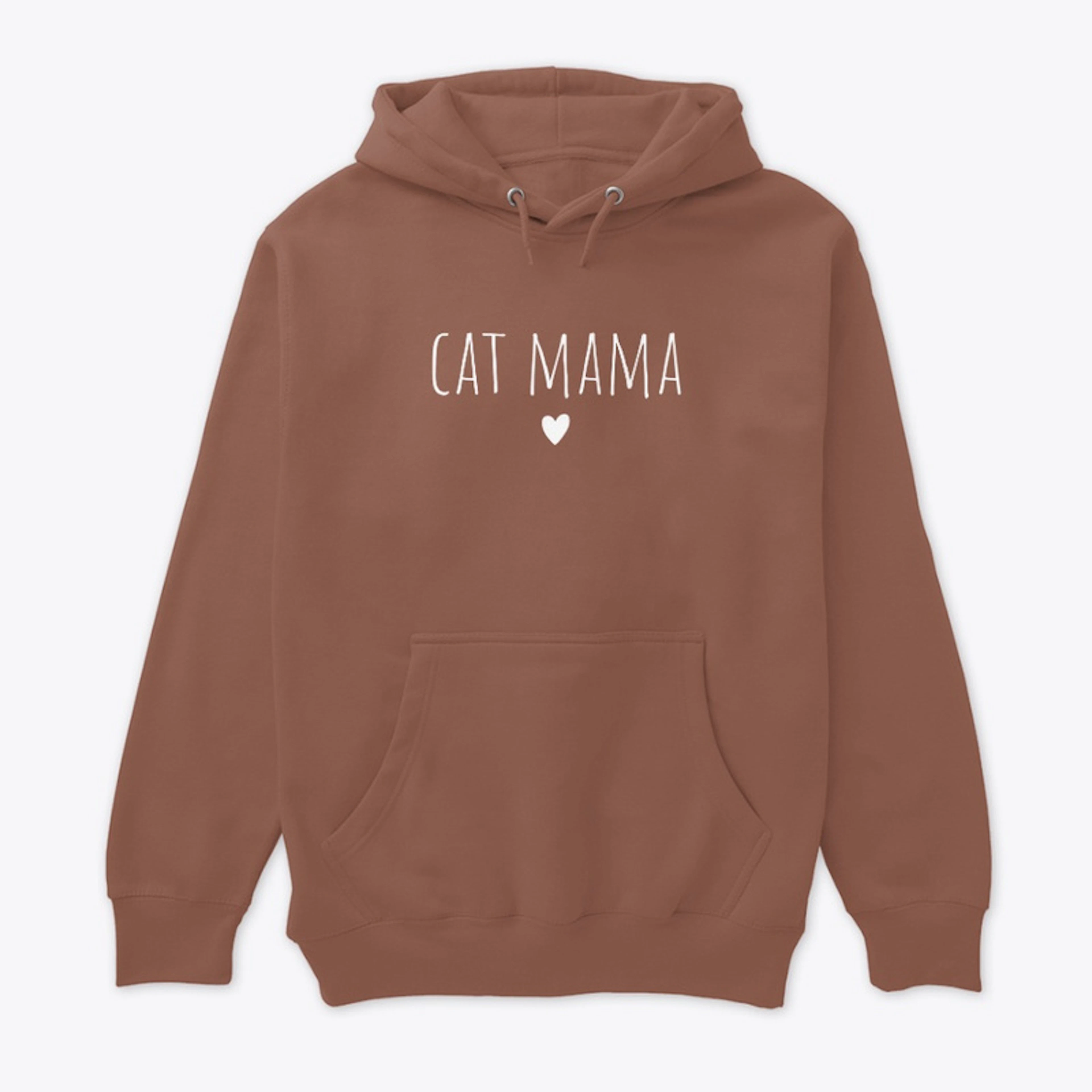 Cat Mama Premium Hoodie (White Font)
