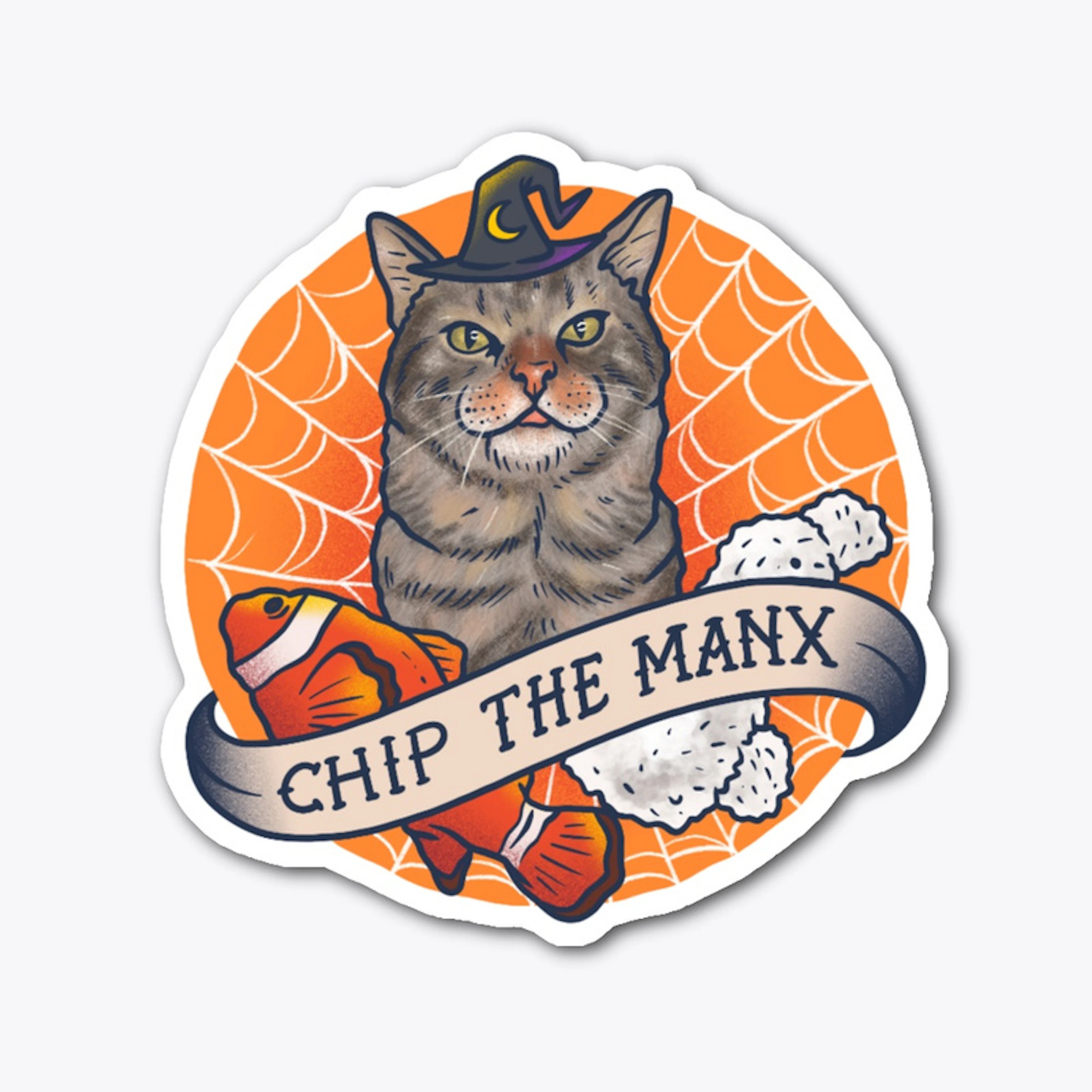 "Eerie-sistible Chip" Sticker