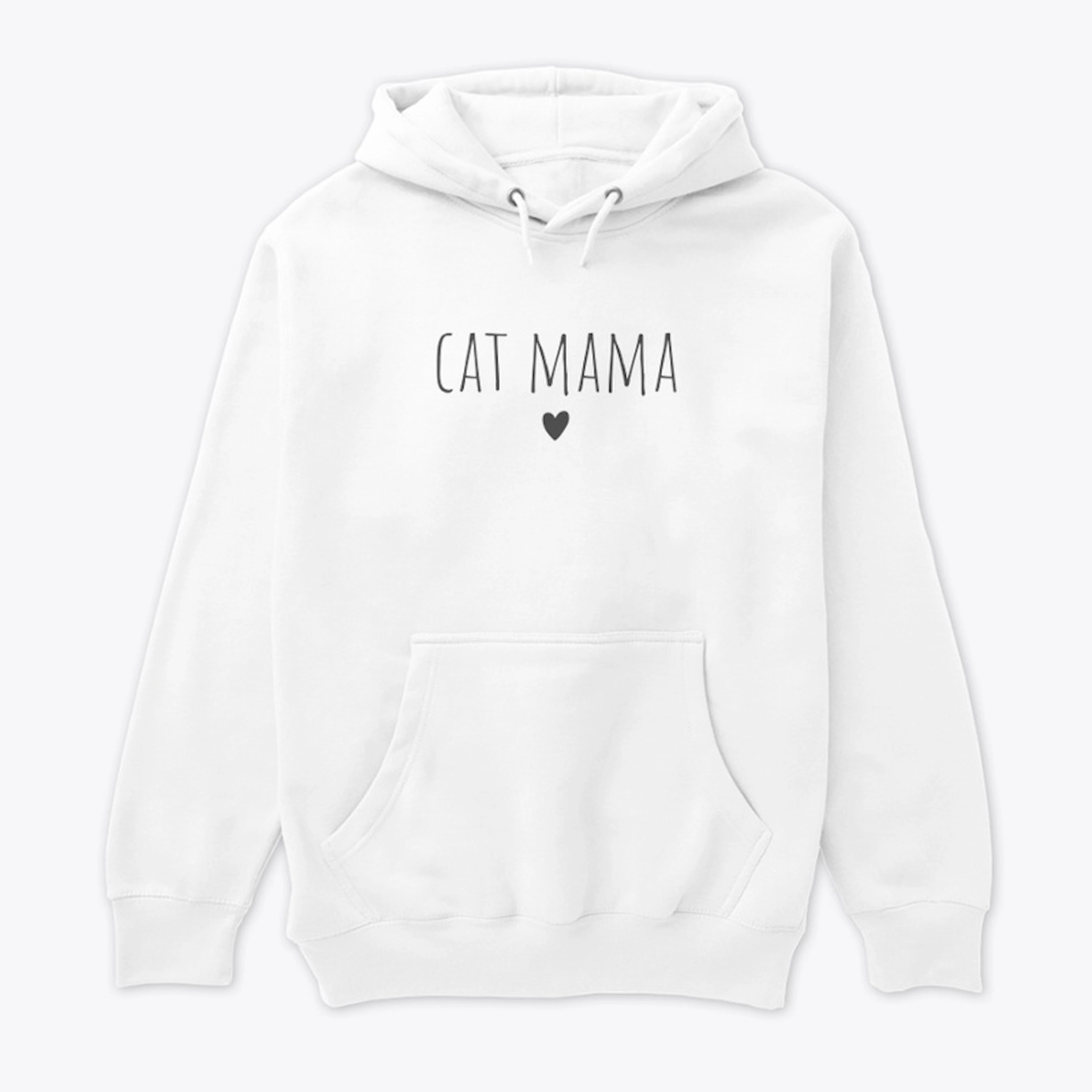 Cat Mama Premium Hoodie (Black Font)